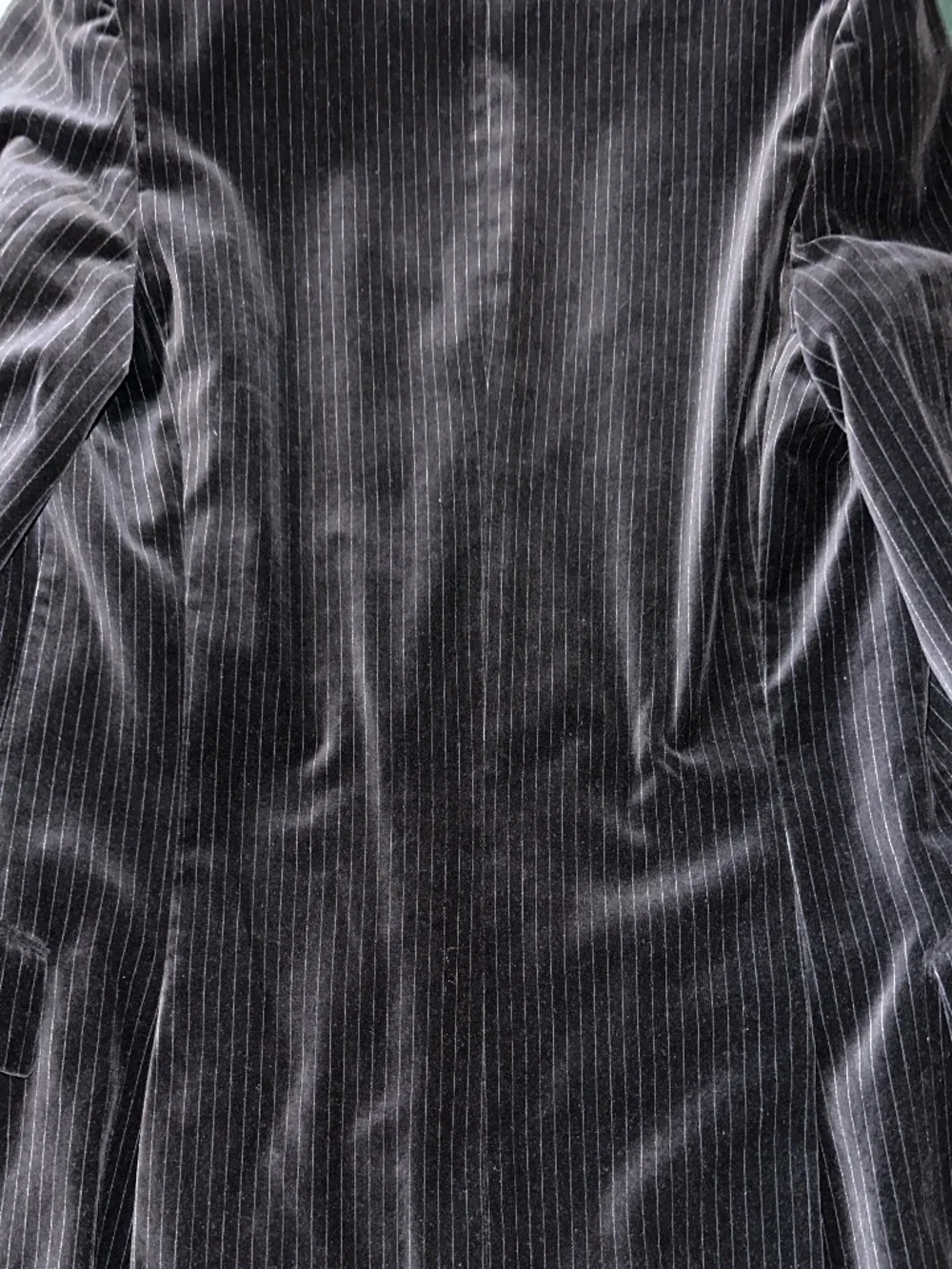 INC International Concepts men's black pinstripe velvet blazer Size 44L